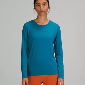 Lululemon Swiftly Tech Long Sleeve 2.0 - Capri/Capture Blue - Size 12